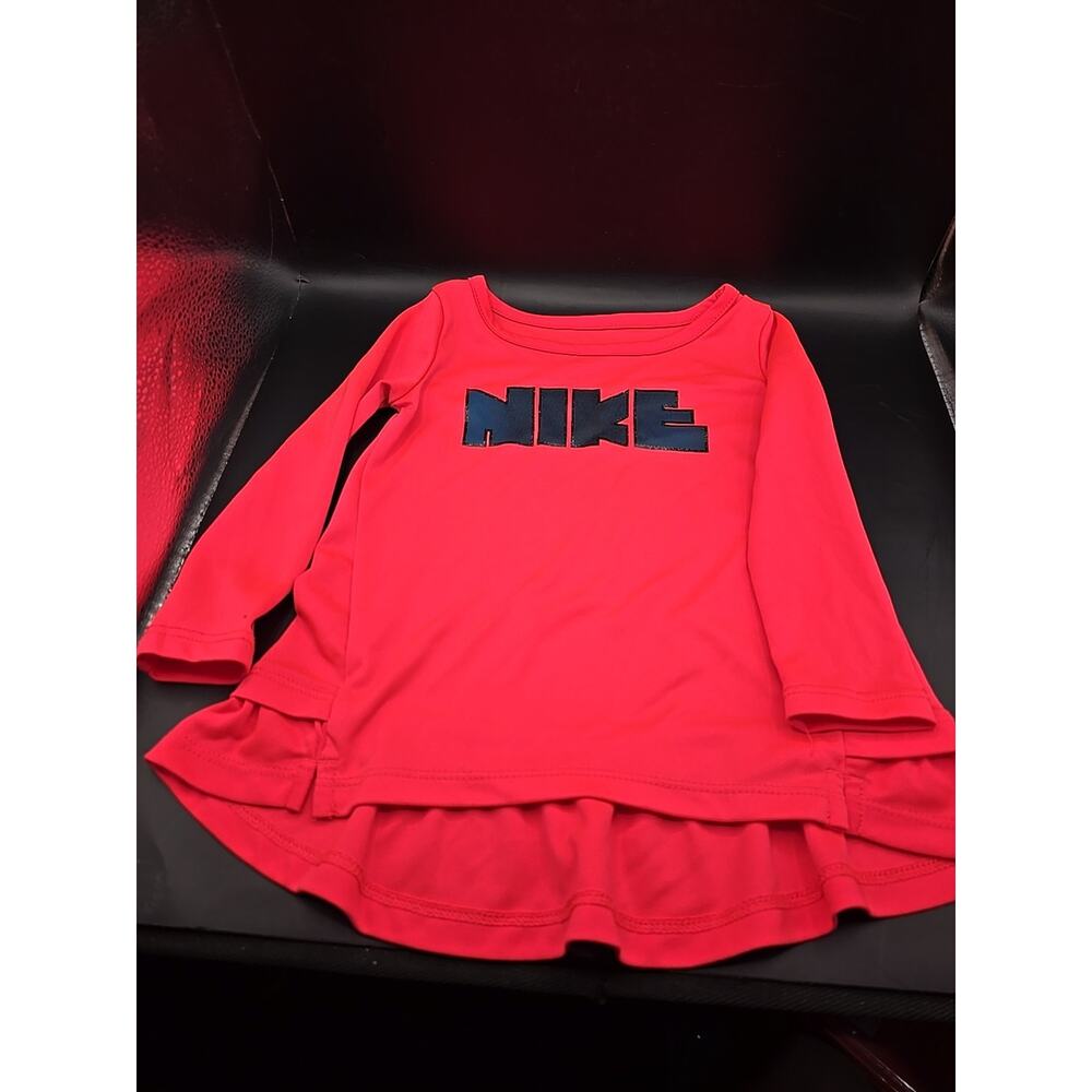 Nike Girls Long Sleeve Top‎ Size 12M Pink EUC